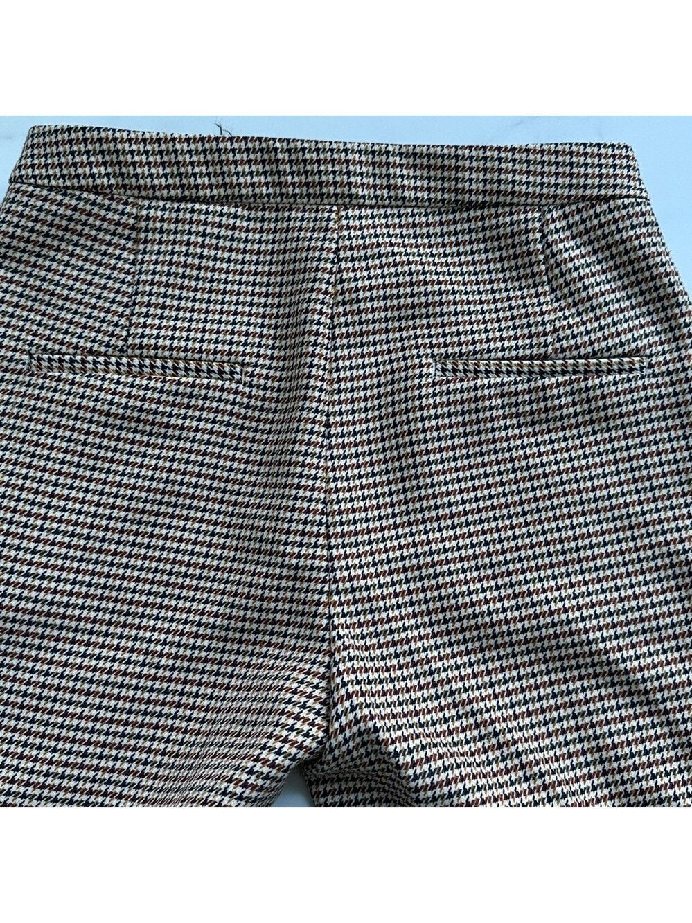 H&M Brown and Beige Houndstooth Patterned Slacks Size US4 - Picture 8 of 12
